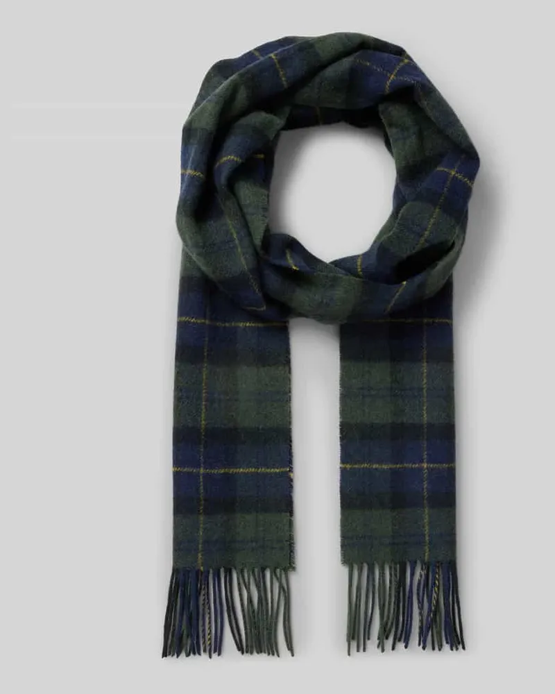 Barbour Schal aus reiner Wolle Oliv