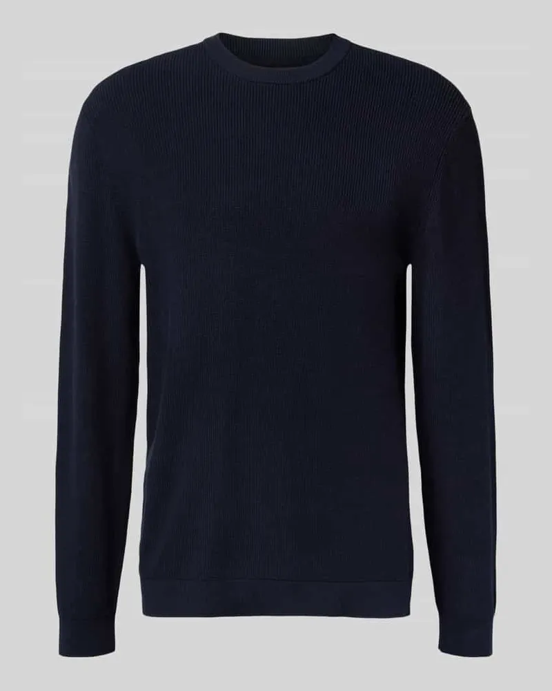 McNeal Strickpullover mit gerippten Abschlüssen Marine