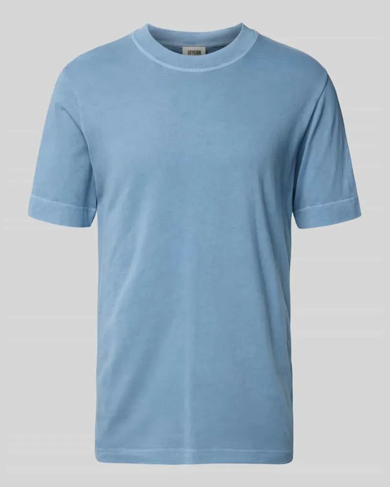 Drykorn T-Shirt mit geripptem Rundhalsausschnitt Modell 'RAPHAEL 