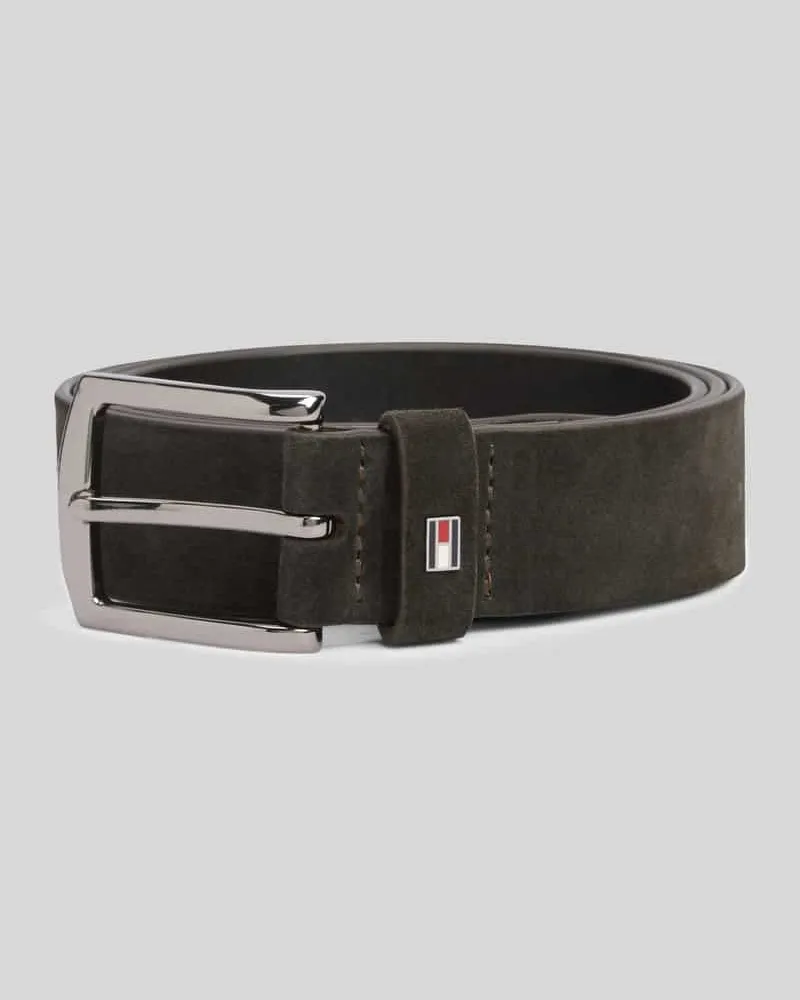 Tommy Hilfiger Gürtel aus echtem Leder Modell 'DENTON 3.5 SUEDE Dunkelbraun