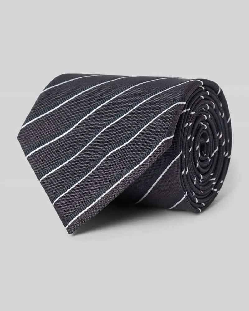 HUGO BOSS Krawatte aus reiner Seide Modell 'H-Tie 8 CM-ONE Marine