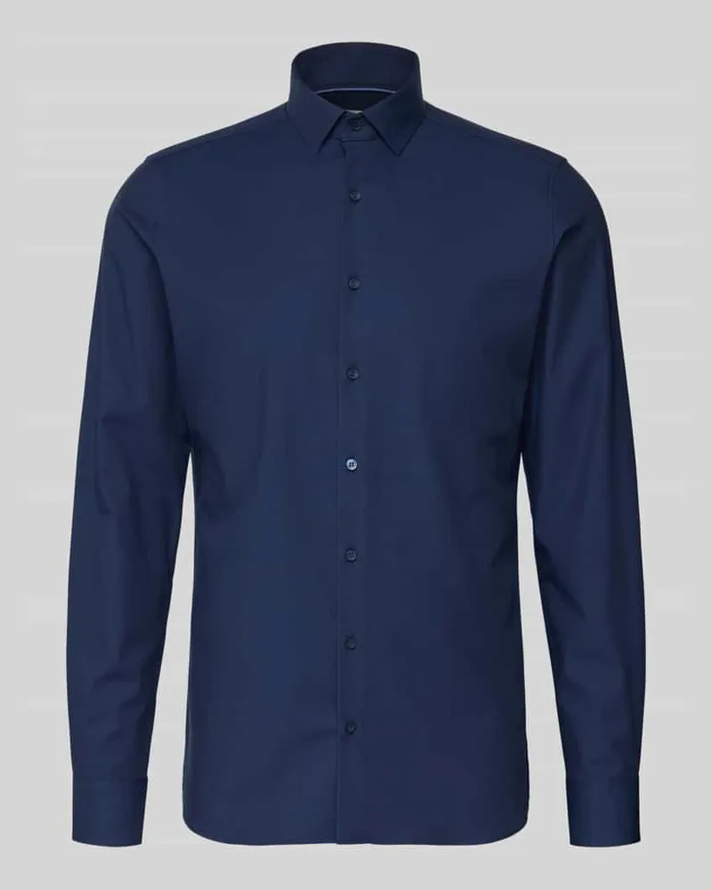 Olymp Slim Fit Businesshemd aus Baumwoll-Mix Marine
