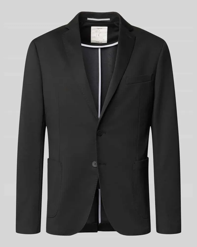 S.Oliver 2-Knopf-Sakko mit Viskose-Anteil Black