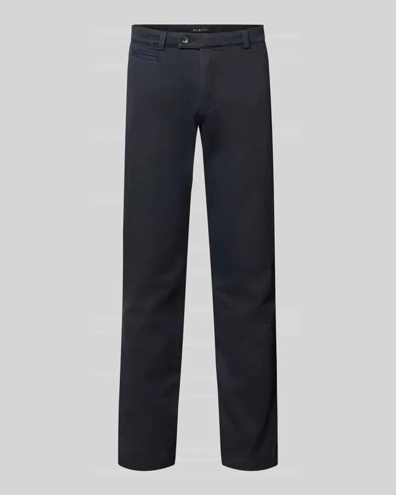 Bugatti Slim Fit Chino aus Baumwoll-Mix Marine