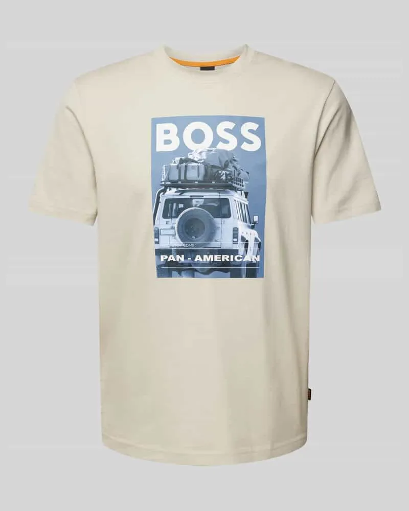 HUGO BOSS T-Shirt mit Label- und Motiv-Print Modell 'mextour 