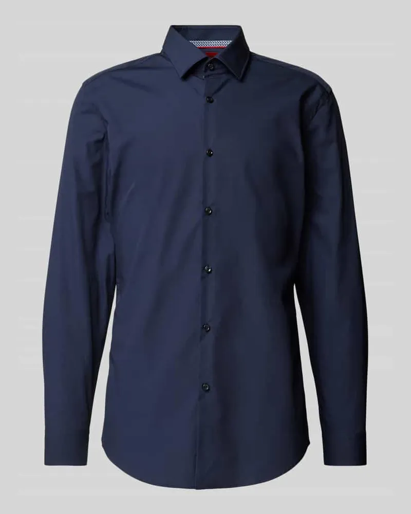 HUGO BOSS Slim Fit Business-Hemd mit Kentkragen Modell 'Koey Marine