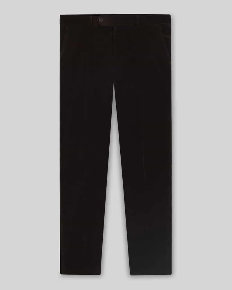 HUGO BOSS Slim Fit Cordhose aus reiner Baumwolle - BECKHAM x Dunkelbraun