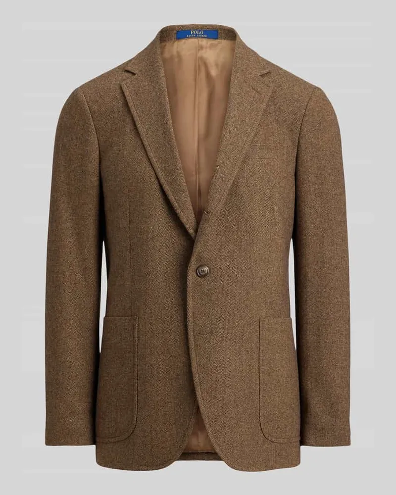 Ralph Lauren Regular Fit Anzugsakko mit Woll-Anteil Mittelbraun