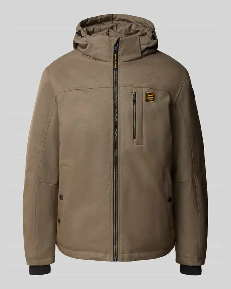 PME Legend Jacke mit Kapuze und Label-Detail Modell 'STRATOR Mittelgrau