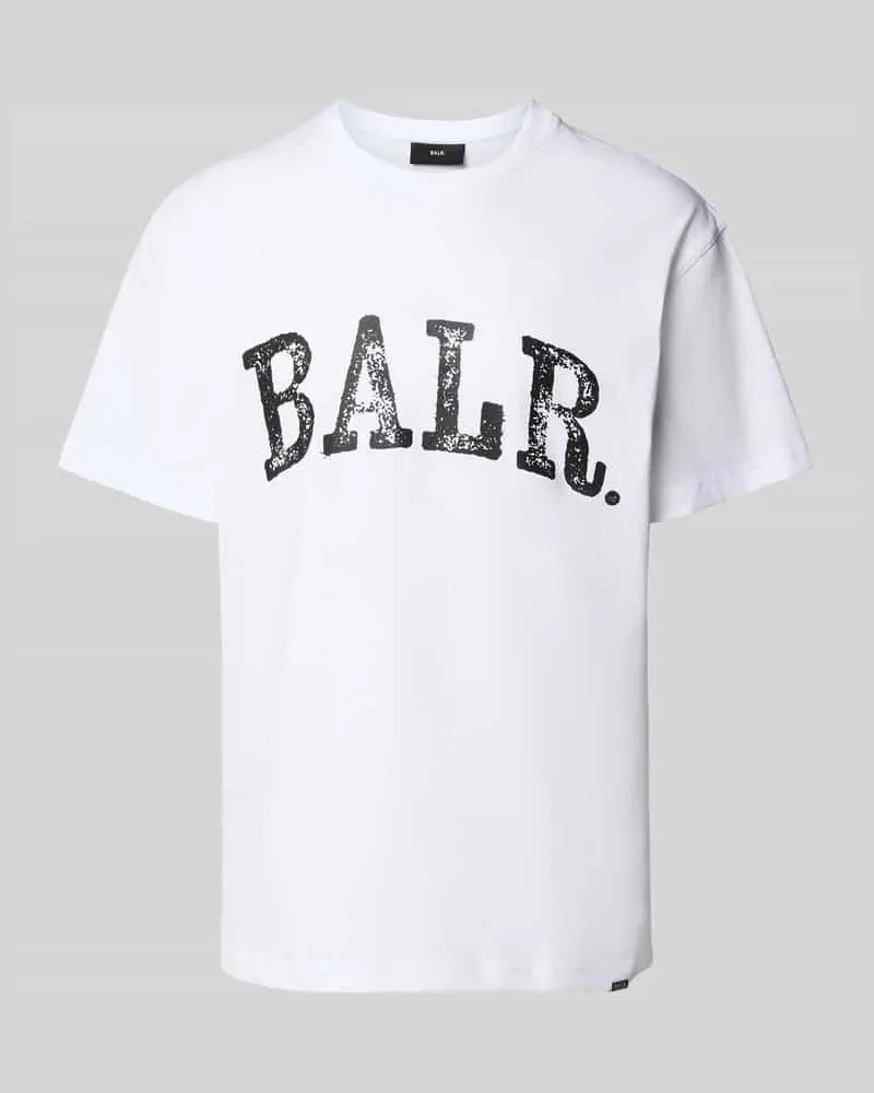 BALR. T-Shirt mit Logo und Rundhalsausschnitt Weiss