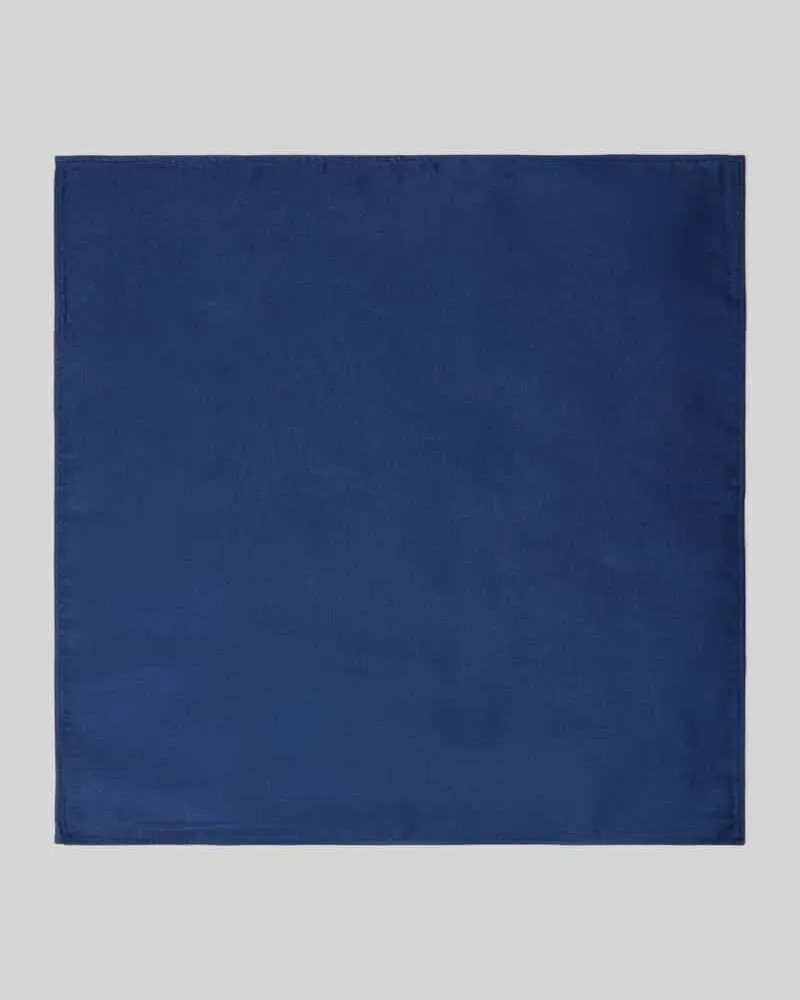 Monti Fein strukturiertes Einstecktuch aus Seide Marine