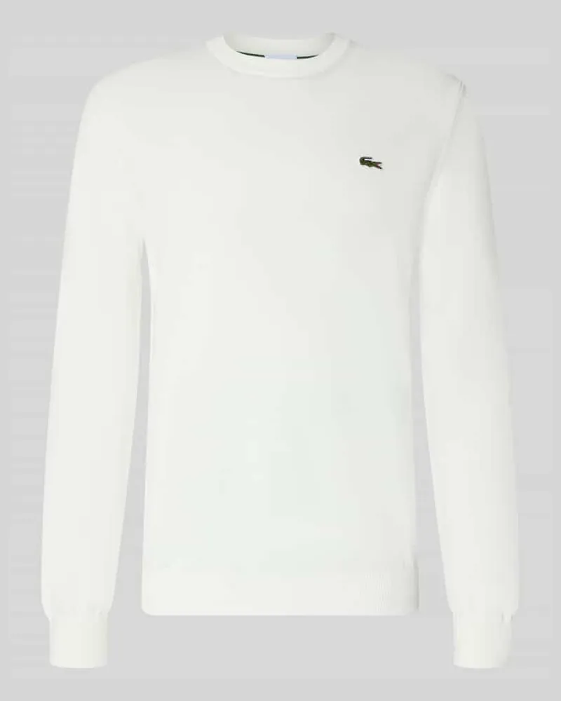 Lacoste Regular Fit Pullover aus Baumwoll-Mix Offwhite