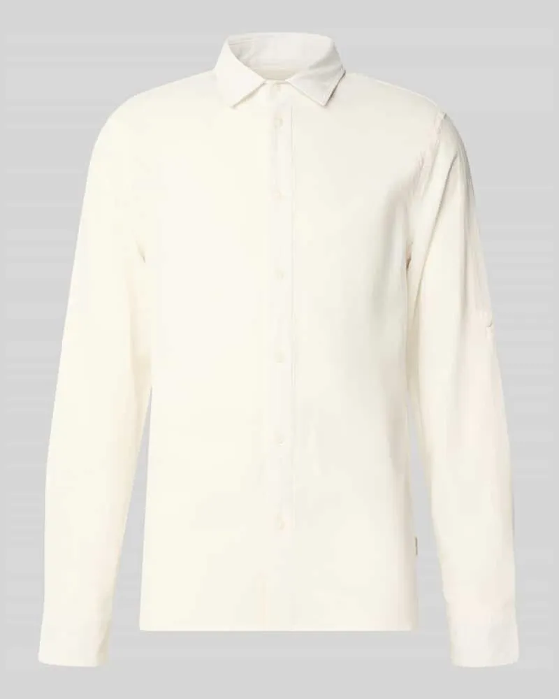 Blend Regular Fit Freizeithemd mit Kentkragen Modell 'ABAN Offwhite