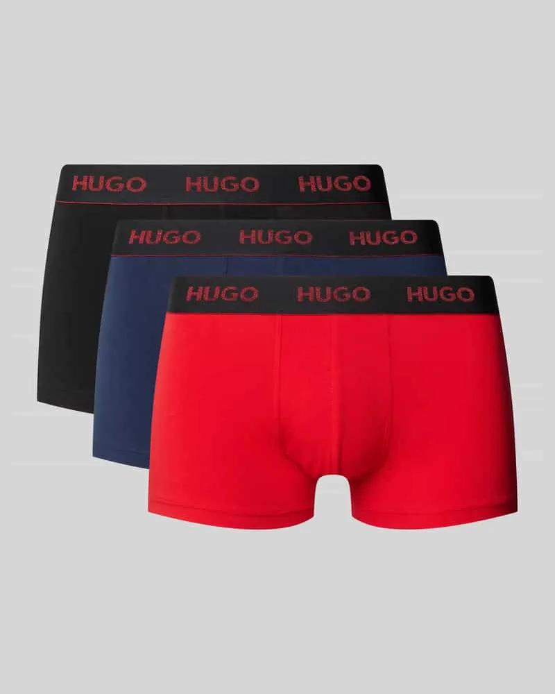 HUGO BOSS Regular Fit Trunks aus Baumwoll-Mix im 3er-Pack 