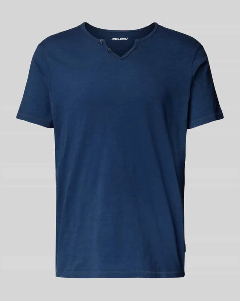 Blend T-Shirt mit Serafino-Ausschnitt 