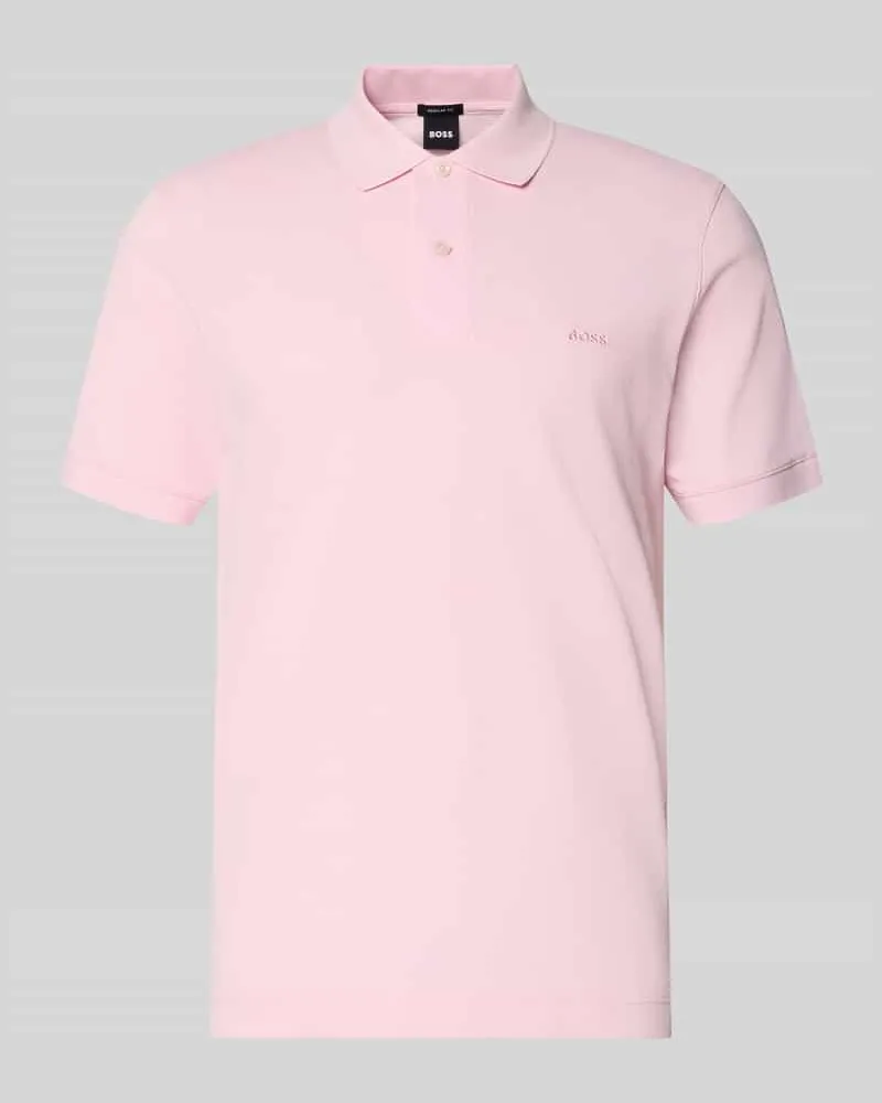 HUGO BOSS Regular Fit Poloshirt aus reiner Baumwolle Modell 'PALLAS Hellrosa