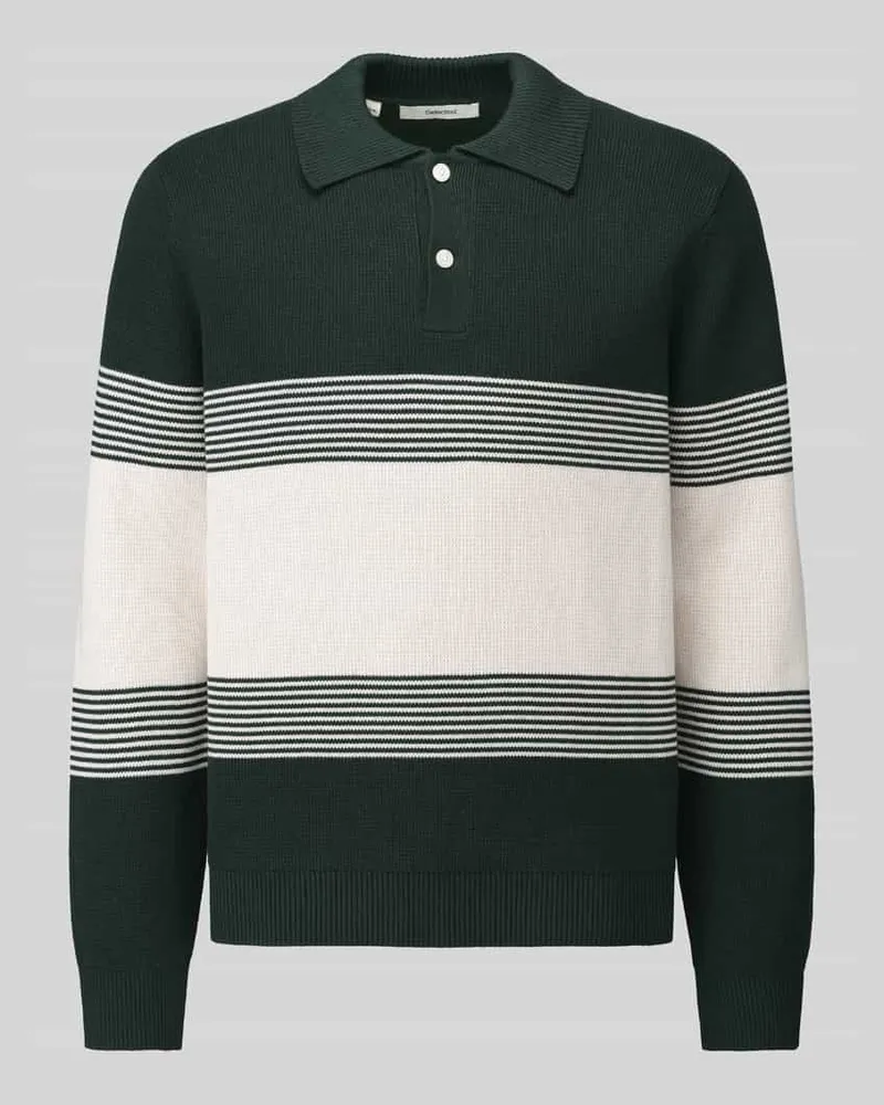 Selected Regular Fit Pullover aus reiner Baumwolle Dunkelgruen