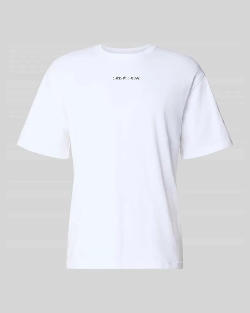 Samsøe & Samsøe T-Shirt mit Label-Stitching Weiss