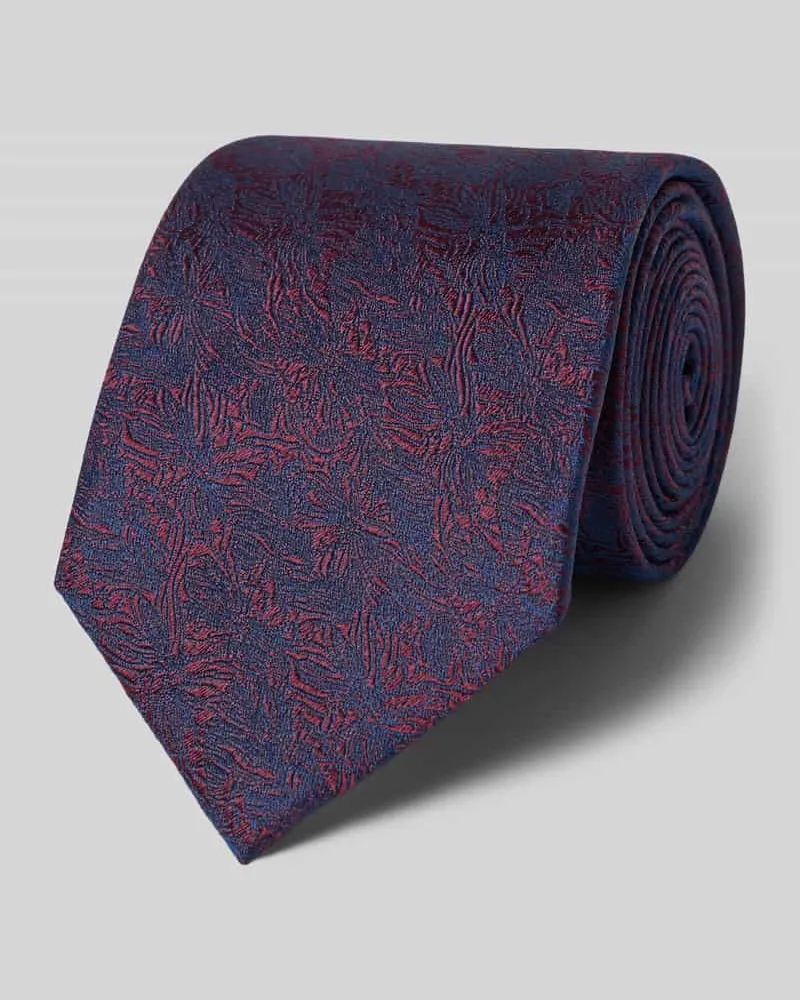 Monti Krawatte aus Seide im Allover-Look (7,5 cm Bordeaux
