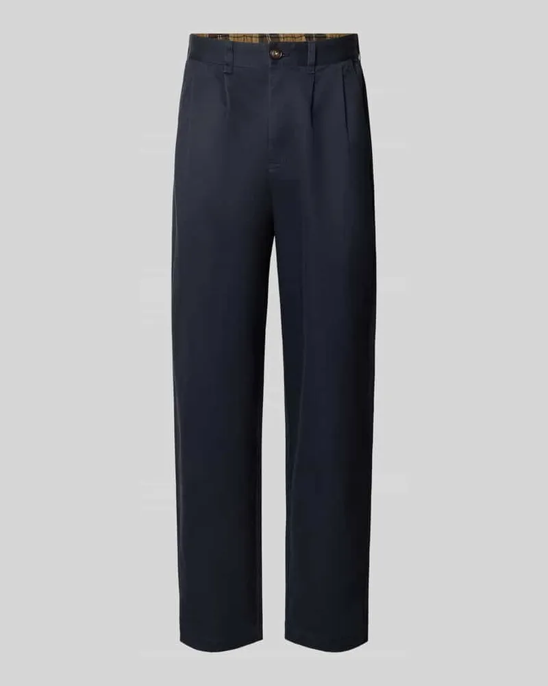 Barbour Bundfaltenhose mit Twillstruktur Marine