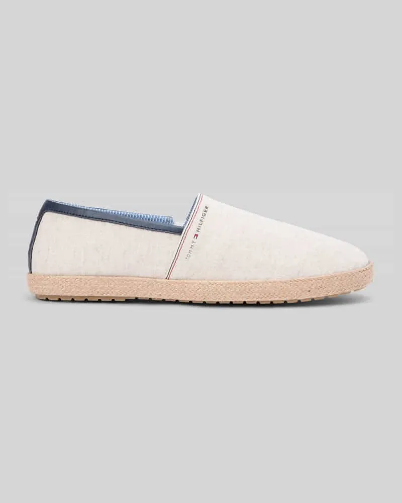 Tommy Hilfiger Espadrilles aus reiner Baumwolle mit Label-Schriftzug Weiss