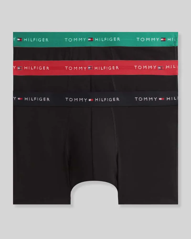 Tommy Hilfiger Pants mit Logo-Bund im 3er-Pack Black