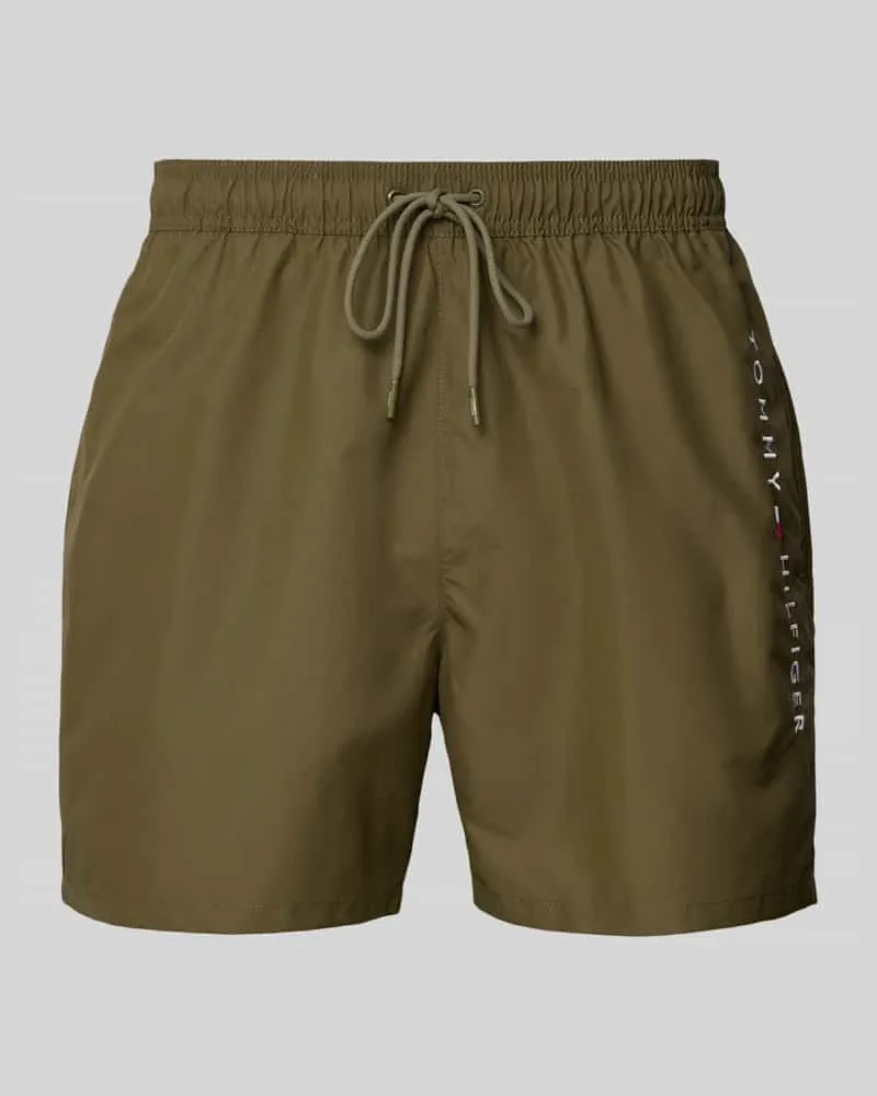 Tommy Hilfiger Regular Fit Badeshorts mit Tunnelzug 
