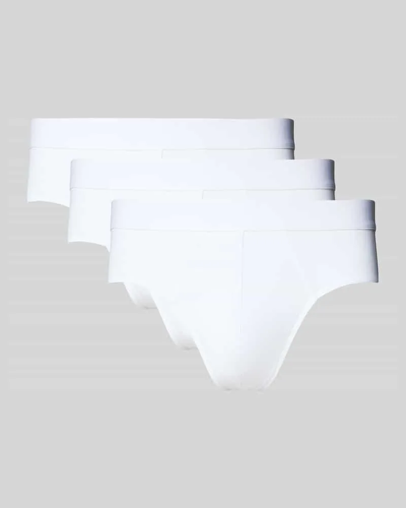 Bread & Boxers Slip mit elastischem Bund Weiss