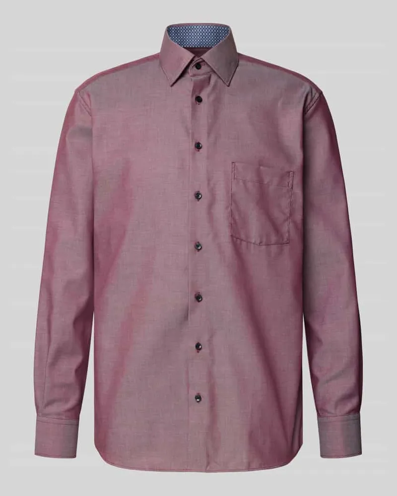Eterna Modern Fit Business-Hemd mit Kentkragen Rot