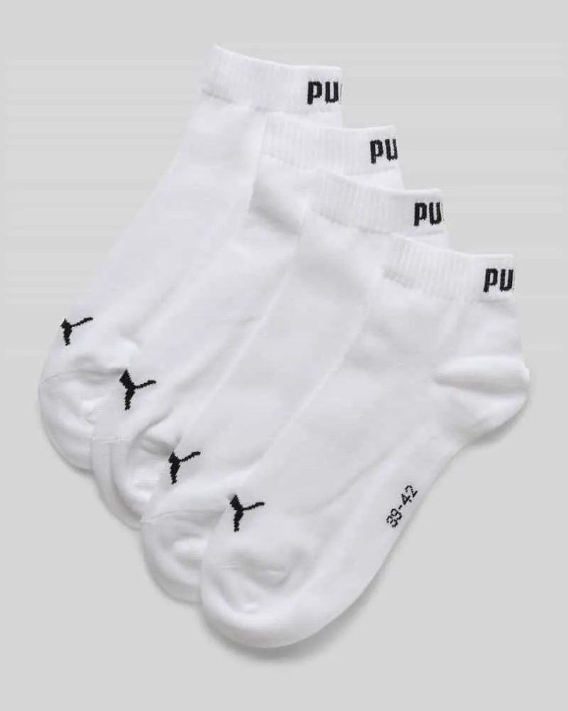 Puma Sneakersocken mit Logo im 4er-Pack Weiss