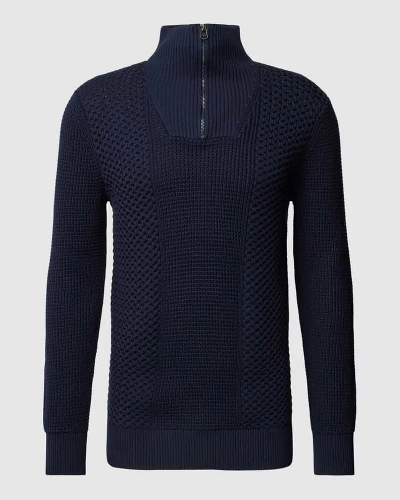 Esprit Strickpullover mit Troyer-Kragen 