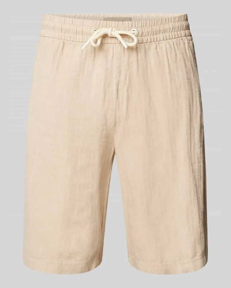 Blend Regular Fit Leinenshorts mit Tunnelzug Modell 'MORGAN 