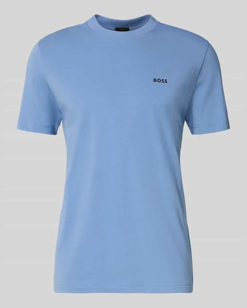 HUGO BOSS Regular Fit T-Shirt aus Baumwoll-Mix Modell 'TEE Blau