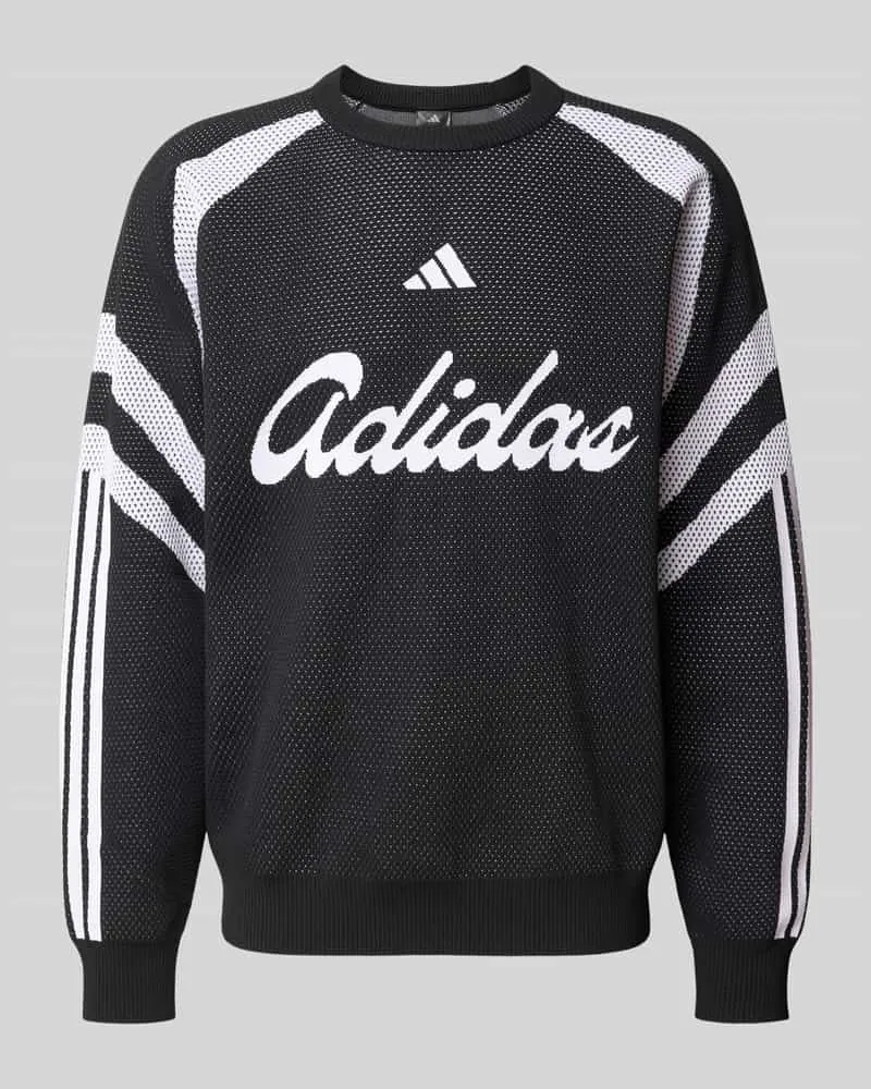 adidas Pullover mit großem Logo-Schriftzug Black