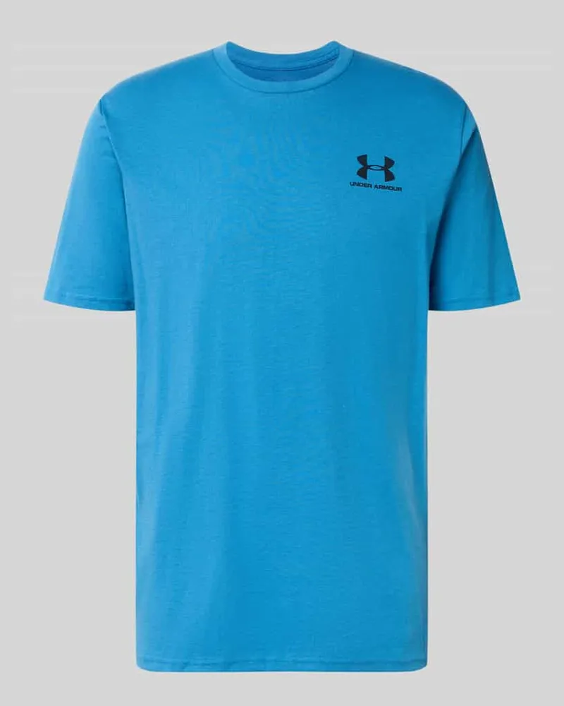 Under Armour Regular Fit Sport-T-Shirt aus Baumwoll-Mix Rauchblau