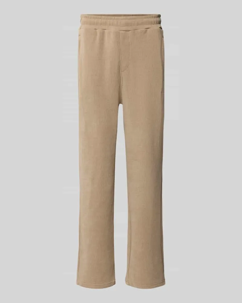 PEGADOR Wide Fit Sweatpants mit Label-Detail Modell 'Mezzano Beige
