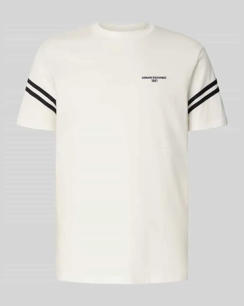 Armani Exchange T-Shirt mit Label-Stitching und Rundhalsausschnitt 