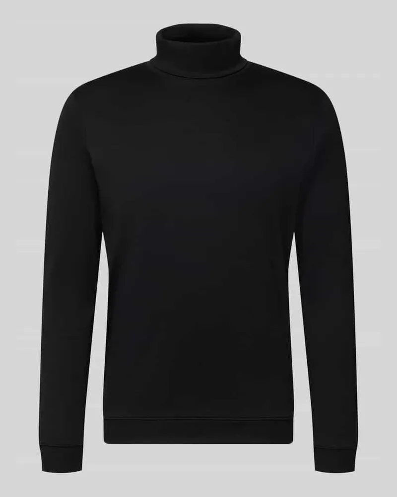 Ragman Regular Fit Langarmshirt mit Rollkragen Modell 'Pima Black