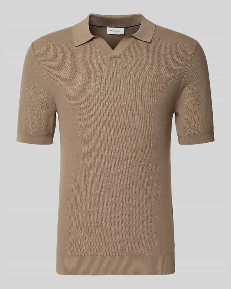 Roy Robson Slim Fit Poloshirt mit Viskose-Anteil Taupe