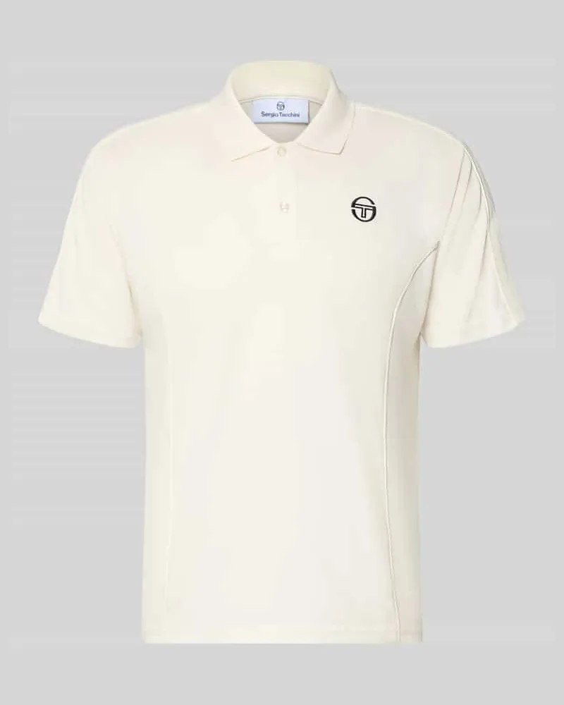 Sergio Tacchini Regular Fit Poloshirt mit Logo-Stitching Modell 'EGEO Weiss