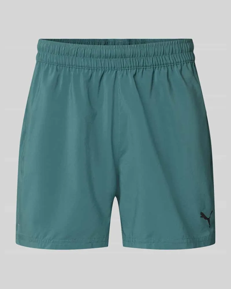 Puma Regular Fit Sportshorts mit Logo-Print Modell 'TAD ESSENTIALS Dunkelgruen