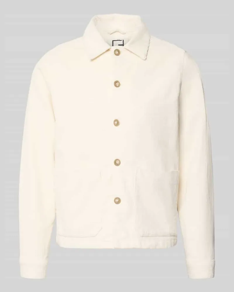 Casual Friday Hemdjacke mit Eingrifftaschen Modell 'HOLMDRUP Offwhite