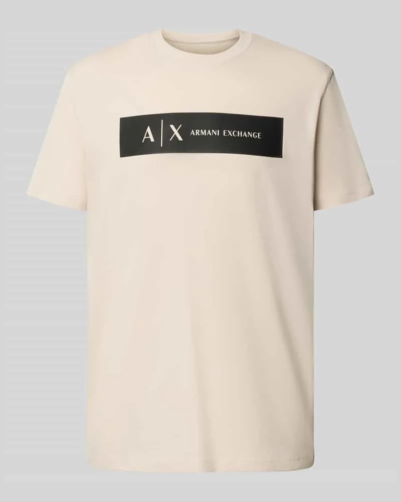 Armani Exchange Regular Fit T-Shirt aus reiner Baumwolle mit Logo-Print 