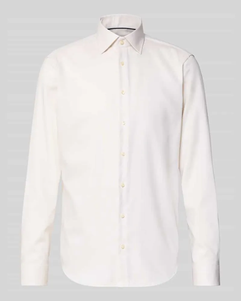 Christian Berg Regular Fit Business Hemd aus Baumwolle mit Kentkragen Sand