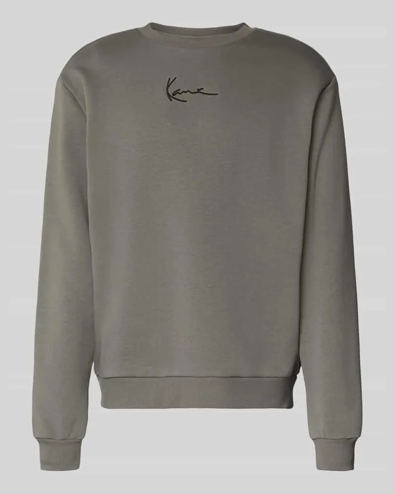 Karl Kani Regular Fit Sweatshirt mit Logo-Stitching Modell 'Essential Anthrazit