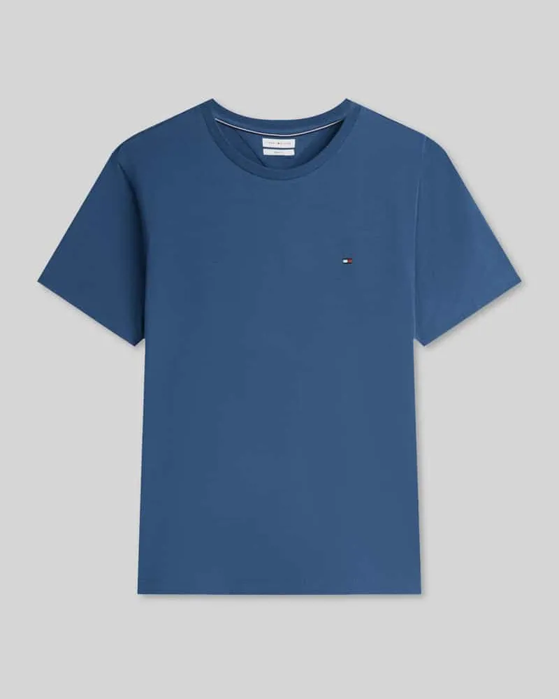 Tommy Hilfiger Regular Fit T-Shirt aus reiner Baumwolle Petrol