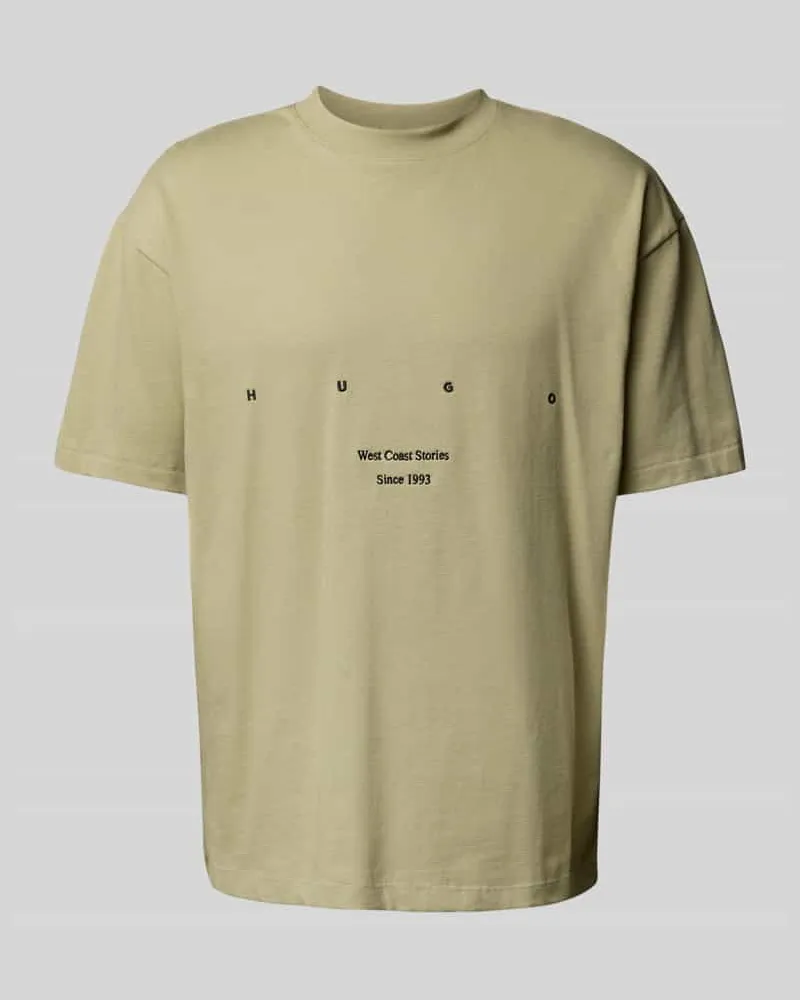 HUGO BOSS T-Shirt mit Rundhalsausschnitt Modell 'Duwrite Hellgruen