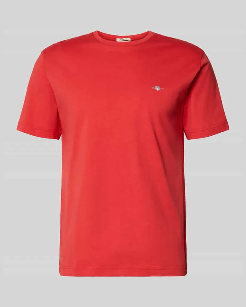 Gant Regular Fit T-Shirt mit Logo-Stitching Apricot
