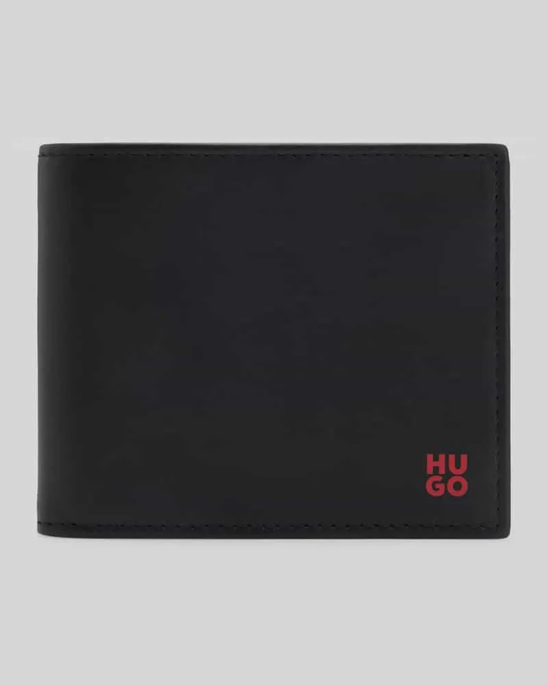 HUGO BOSS Portemonnaie aus echtem Rindslder Modell 'TIBBY_N_TRIFOLD Black