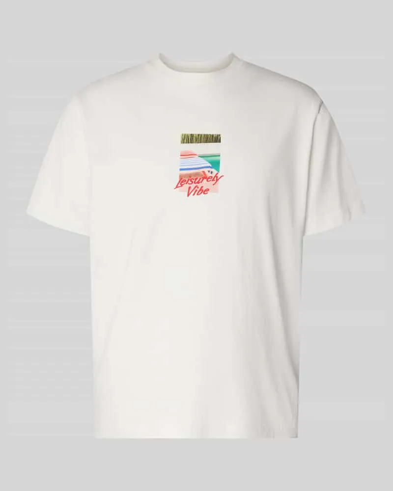 Selected Homme Regular Fit T-Shirt aus reiner Baumwolle Modell 'ASPEN Offwhite